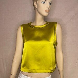 RO&DE Cropped Green Tank Top Blouse Size M